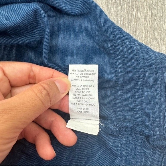 Horny Toad Toad & Co Navy Everyday Casual Tencel Organic Cotton Dress Size Large - Picture 6 of 9